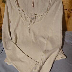 Free People Sunday Morning Layer Top M. NWT
